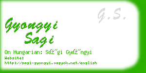 gyongyi sagi business card
